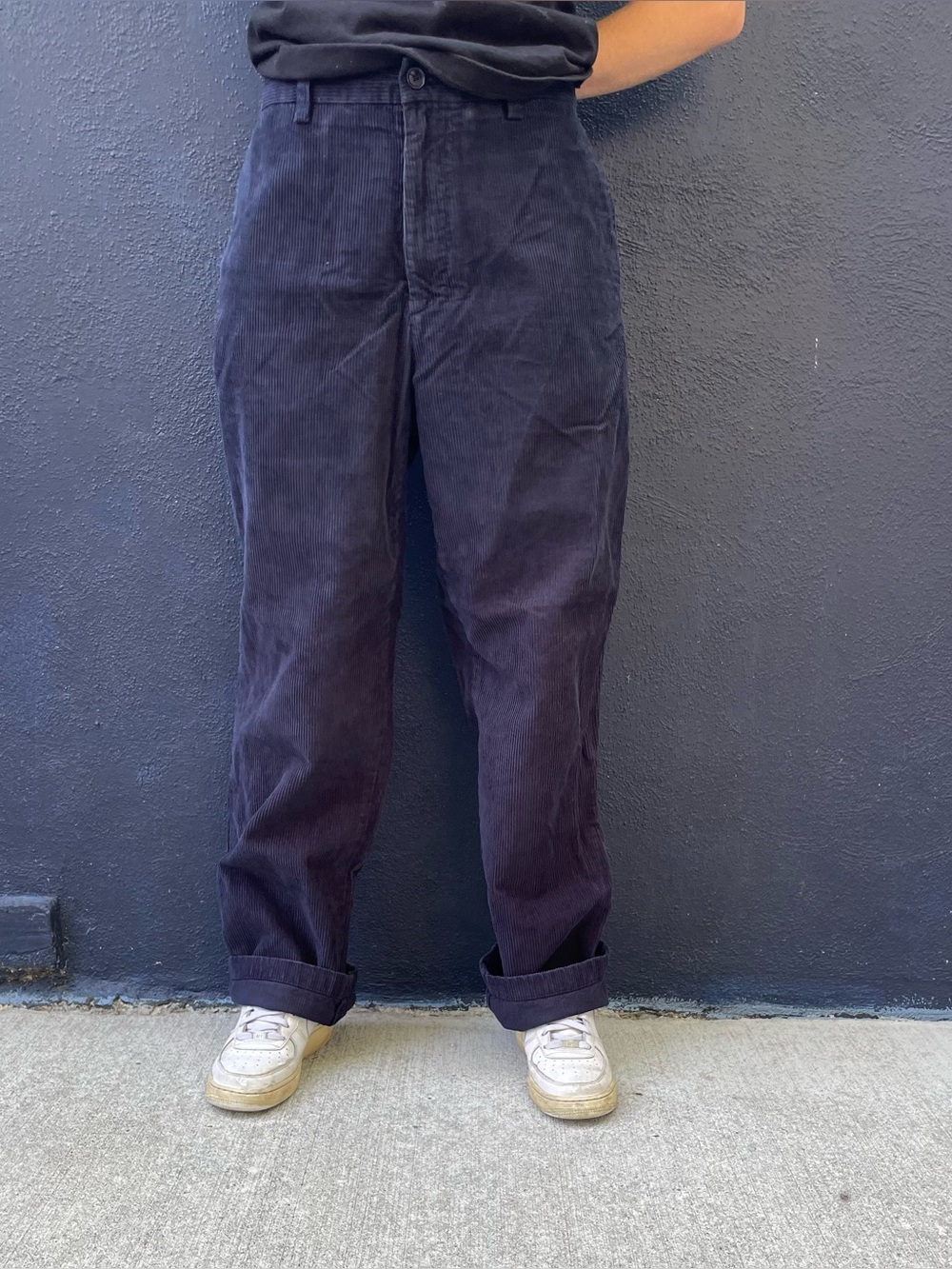 Navy blue Nautica “the deck pant” baggy corduroy pants size 36x32